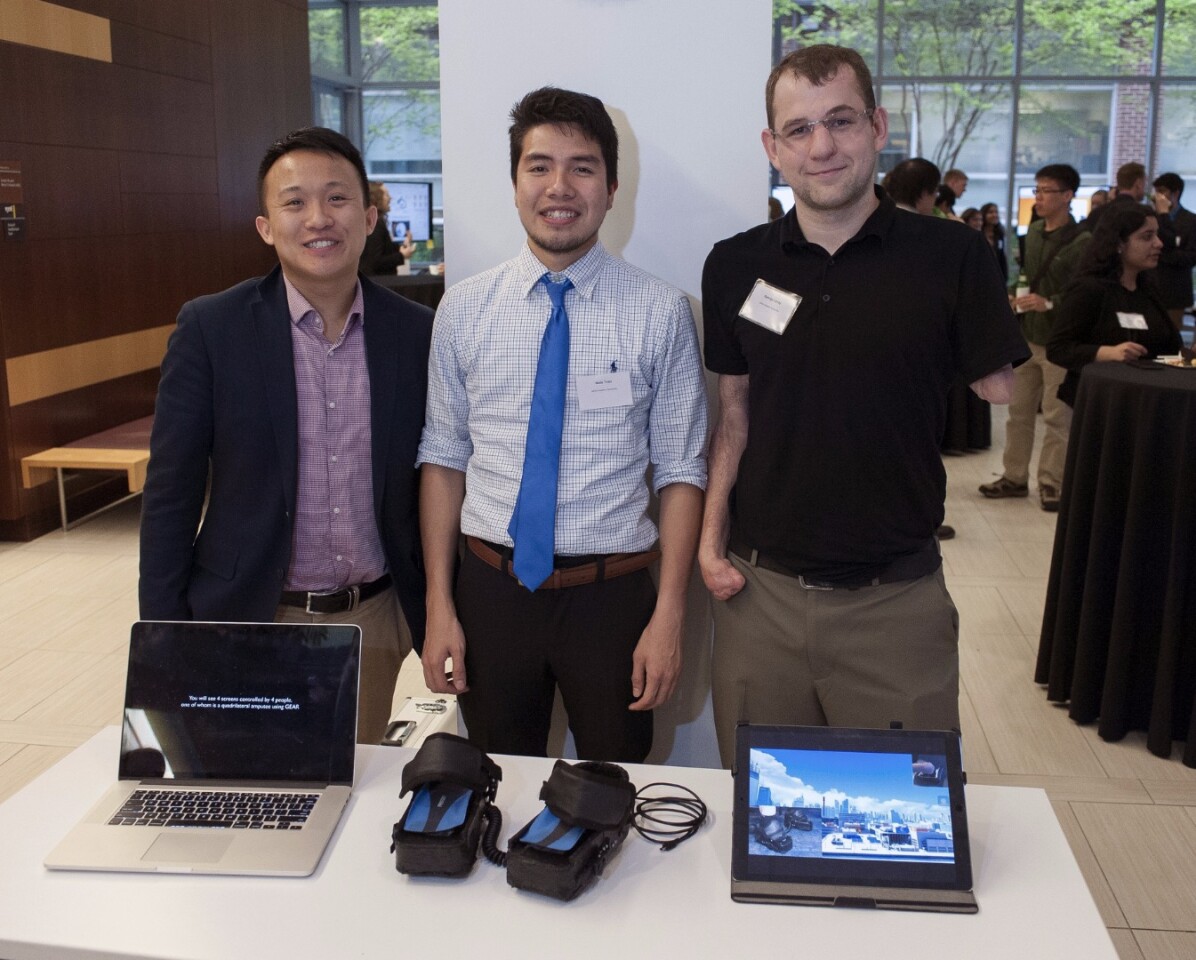 Team GEAR, from left: Adam Li, Nhat (Nate) Tran and Gyorgy (George) Levay