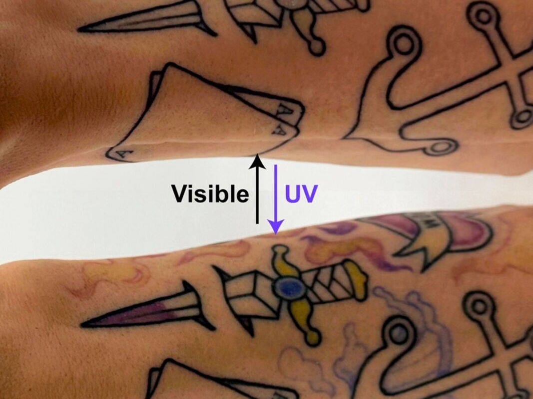 'Invisible ink' keeps tattoos hidden until they're under certain light
