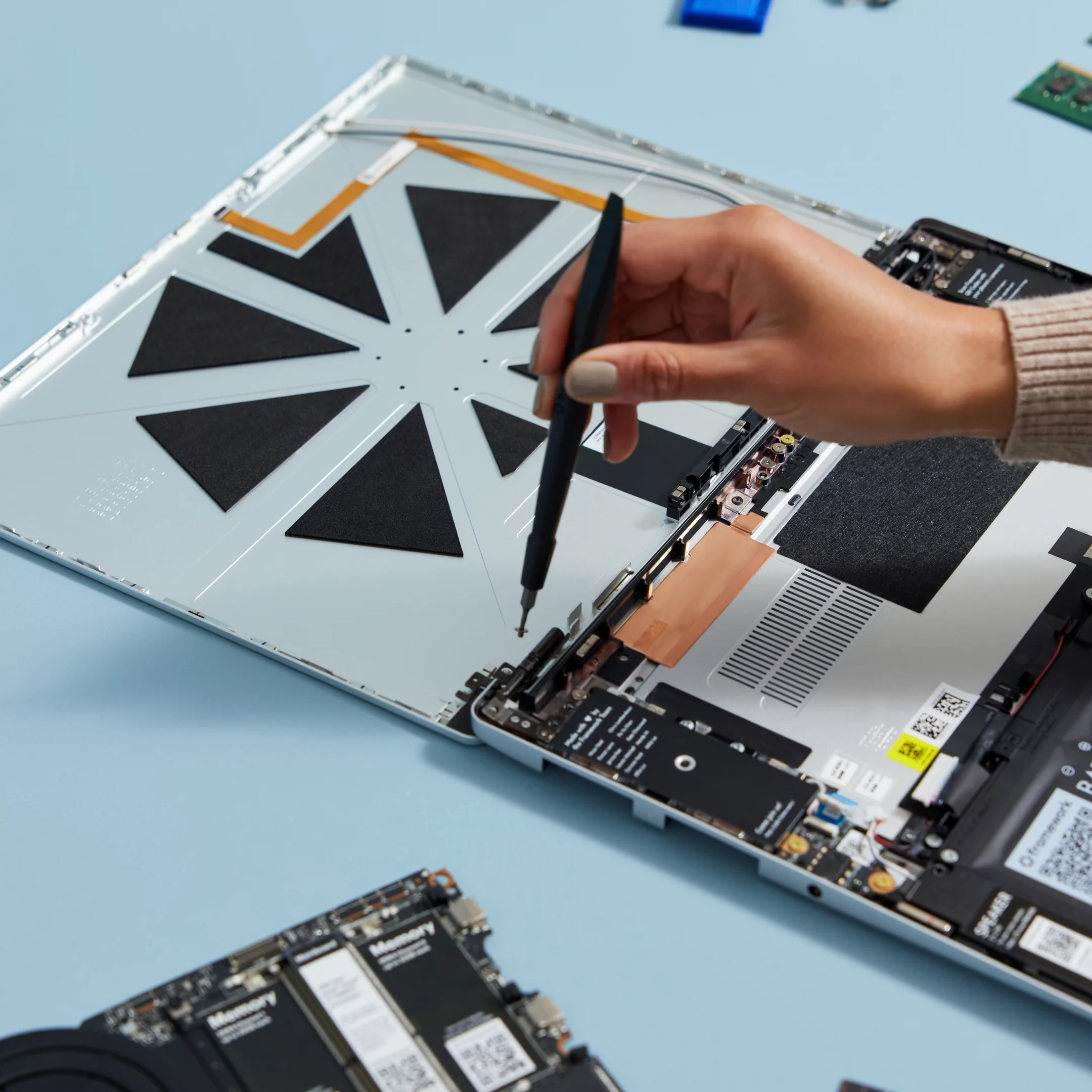 The Framework Laptop's lid assembly has been redesigned for 2022 too