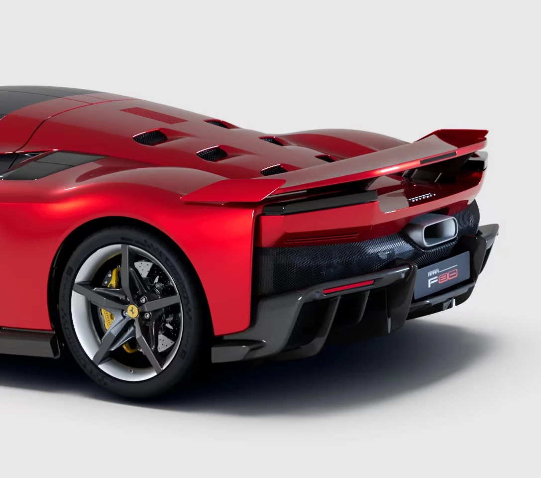 The active rear wing reduces drag by changing its angle, and works with the rear diffuser to generate downforce