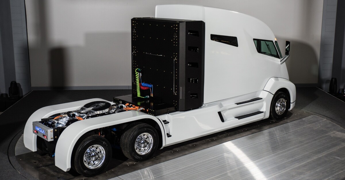 The Nikola One is powered by hydrogen fuel cell technology