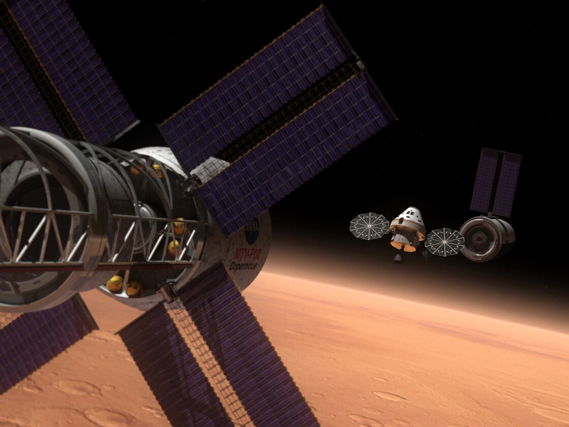 The EML-2 station could be used to mount an expedition to Mars (Image: NASA)