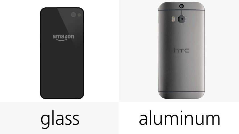The Fire Phone is one of the first glass-backed phones we've seen in a while