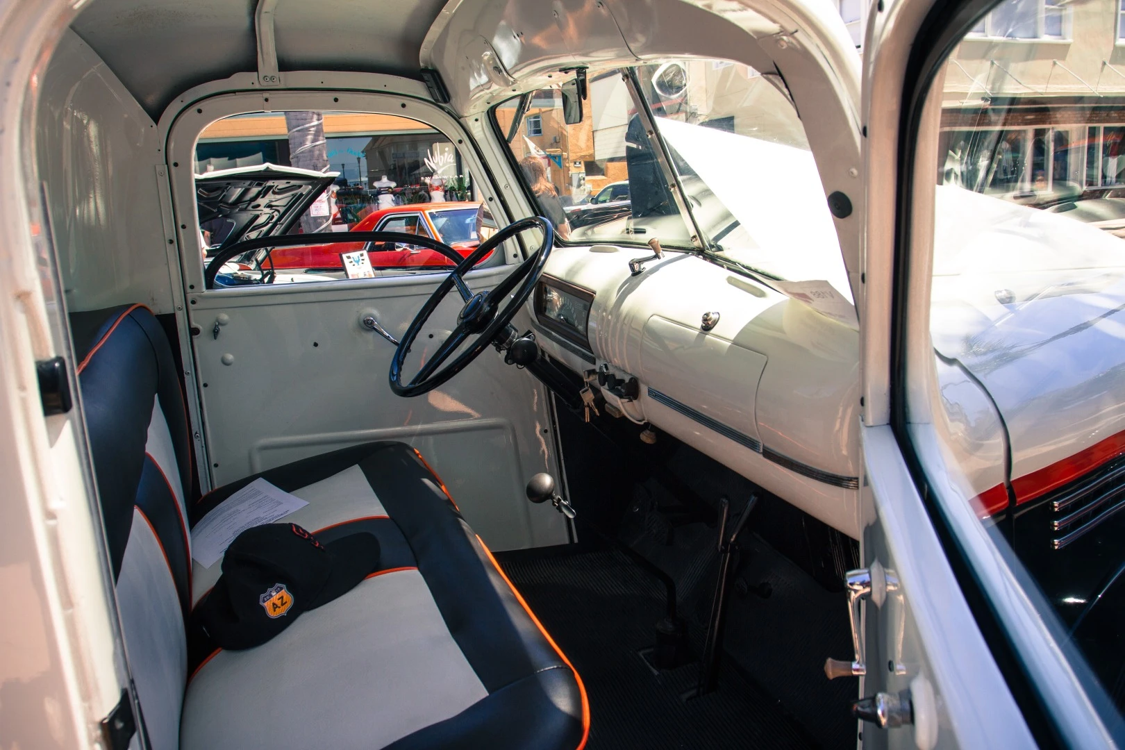 The cab of the 1941 Chevy Flatbed Truck