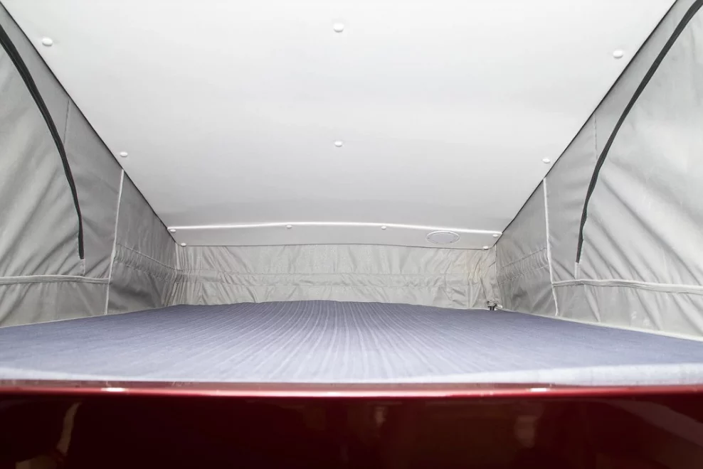 Inside the pop-up roof