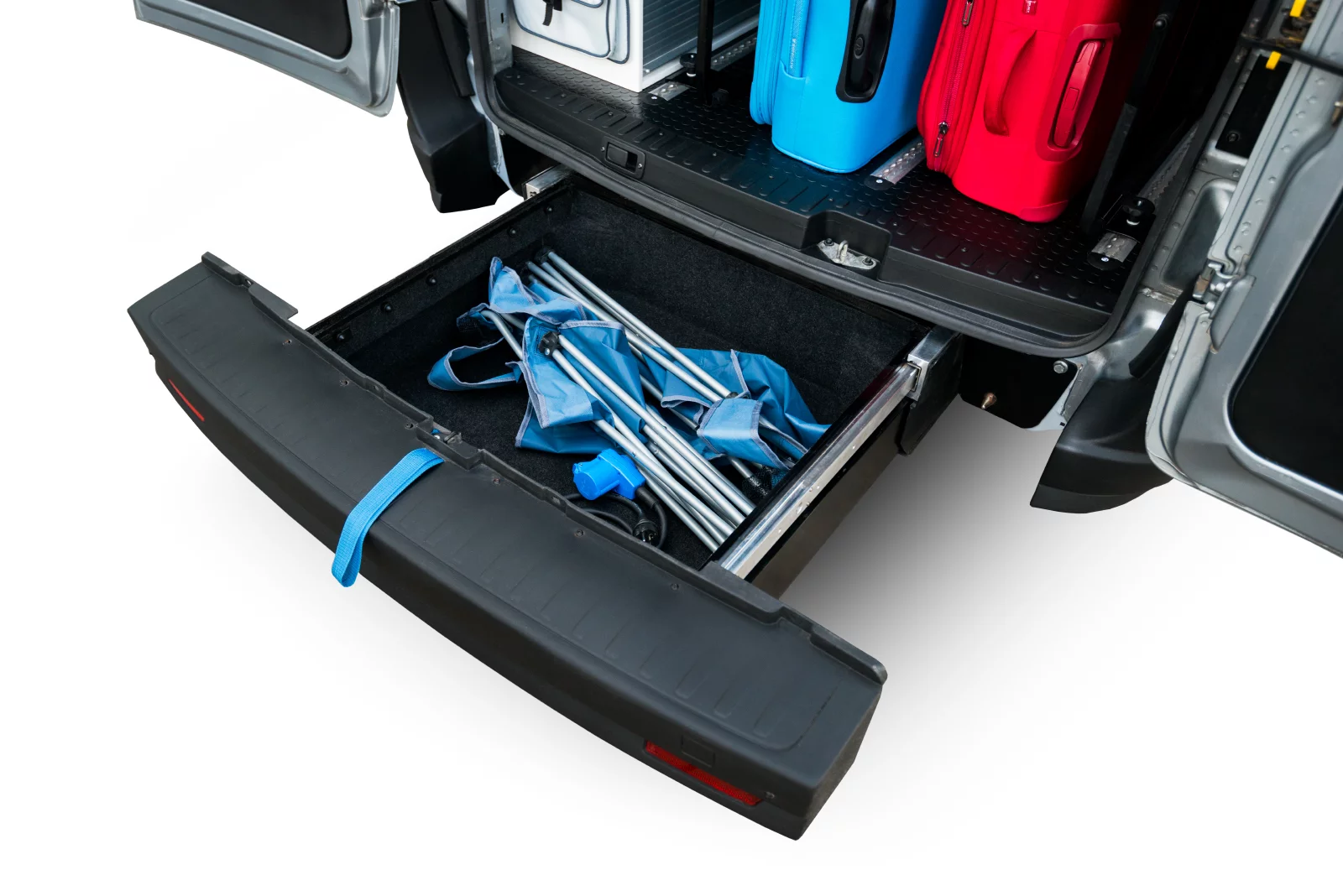 The slide-away bumper drawer is a particularly clever little option