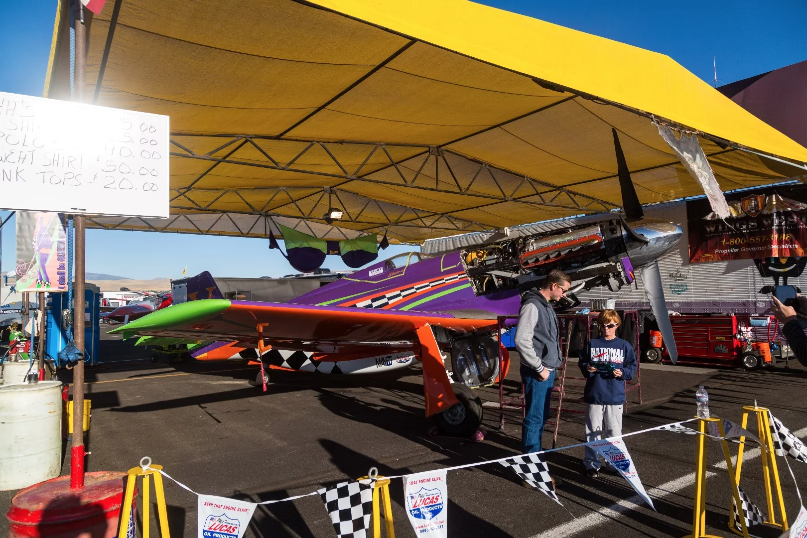 The fastest plane on the course: Voodoo was clocked at 530mph