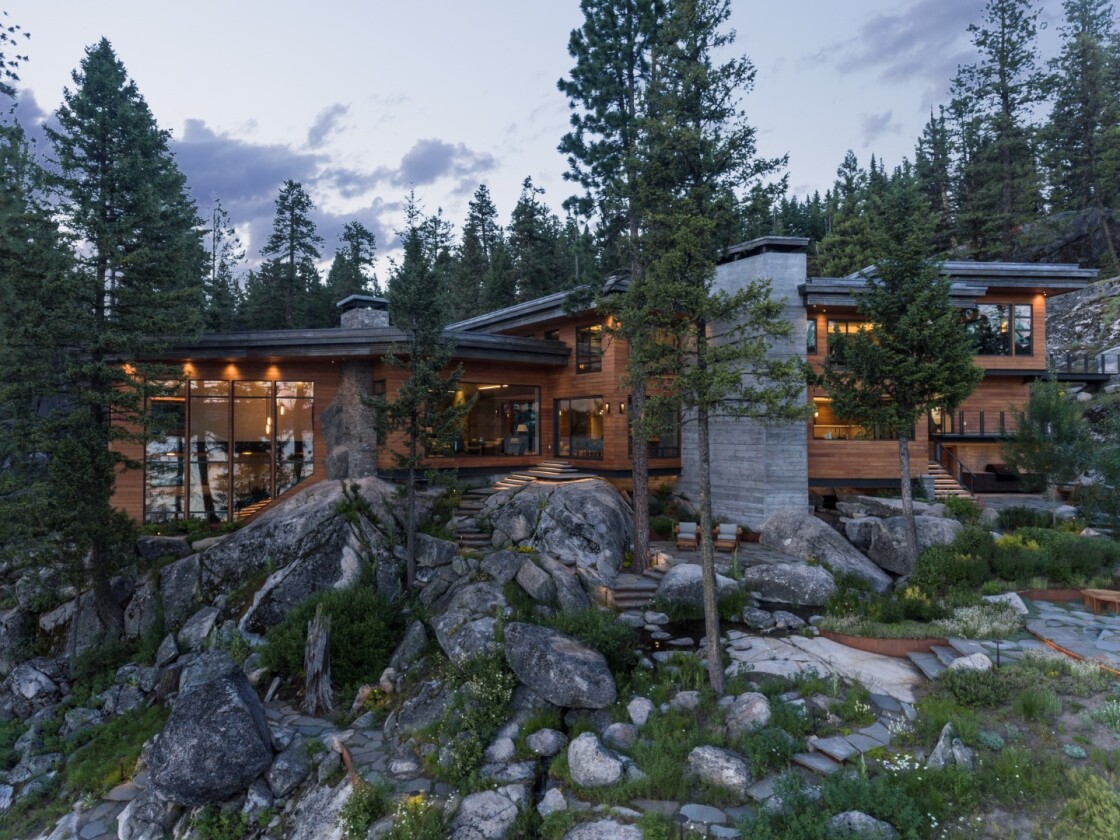 The Cliff House, by McCall Design & Planning, is finished with a teak facade