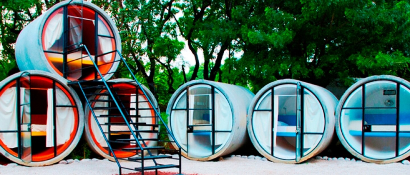 Mexico's recycled concrete tube hotel
