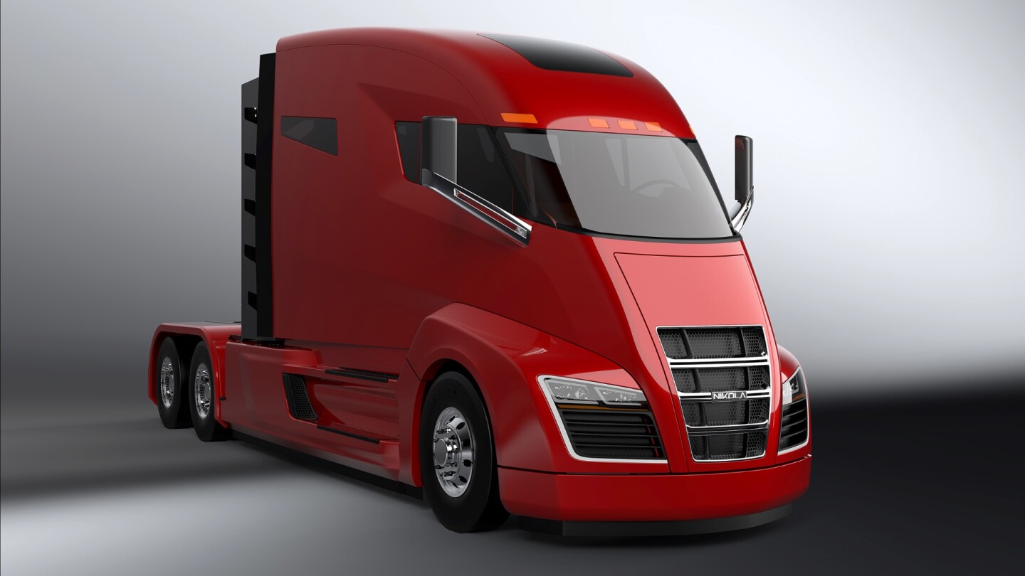 The sleeper cab includes two beds, a refrigerator, microwave and TV