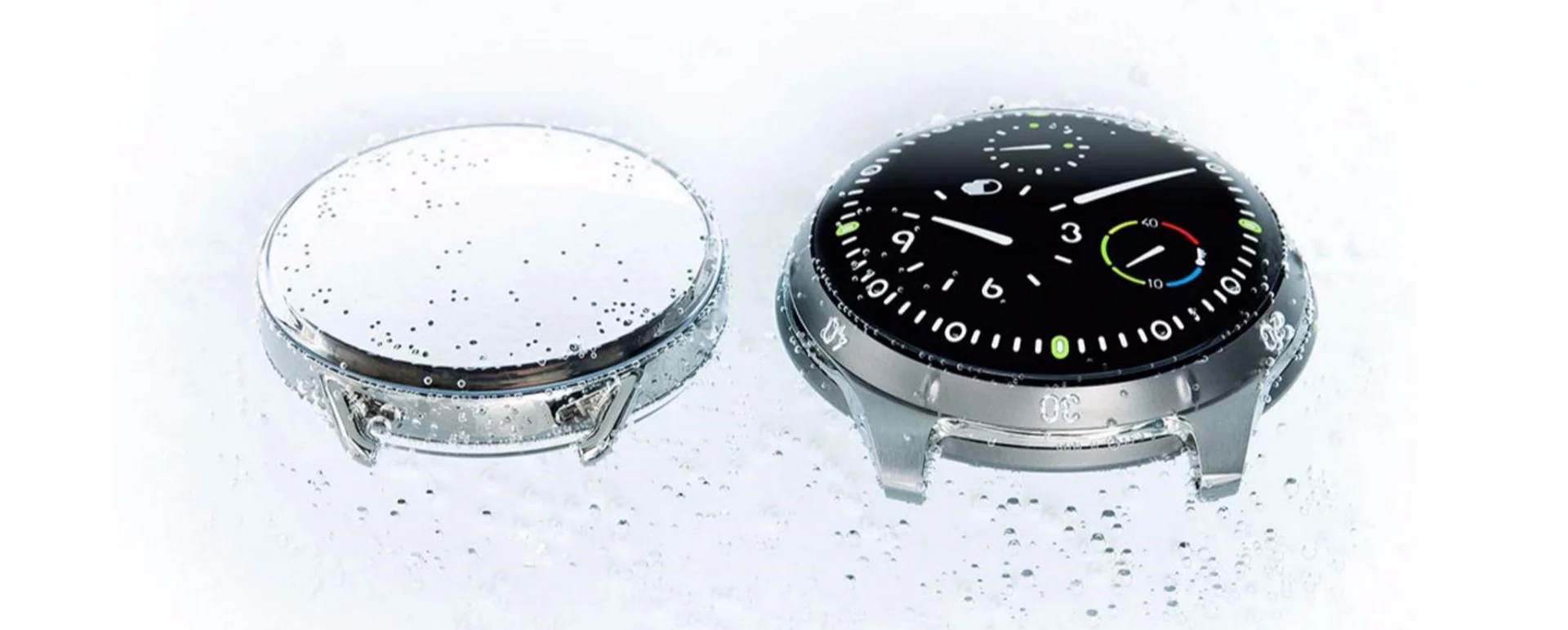 The Ressence Type 5 compared to the reflection on a standard dive watch