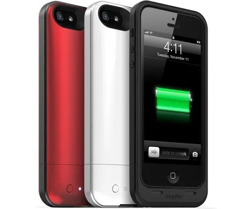 The mophie juice pack air in its three color choices