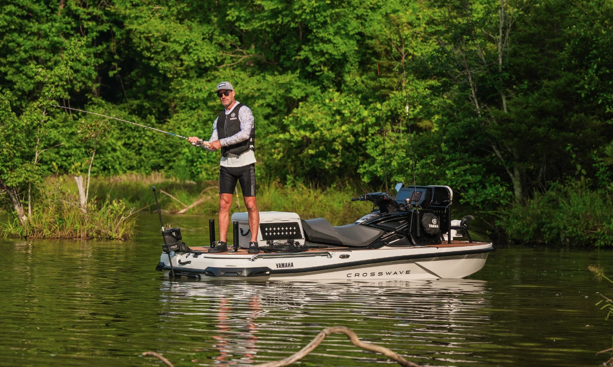 The all-new Yamaha Crosswave WaveRunner is a small, nimble fishing vessel ... and much more