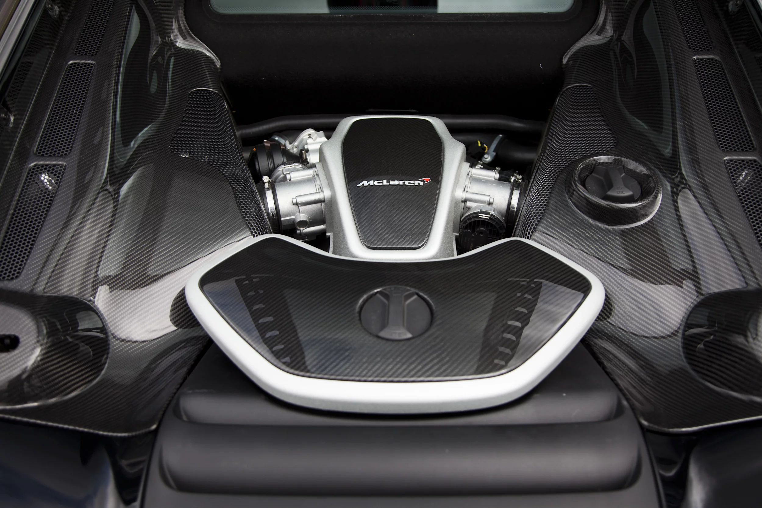 McLaren's award winning 3.8 liter V8's turbo-charging technology translates into near zero turbo-lag thanks to smaller turbines and wastegate management (Photo: McLaren)