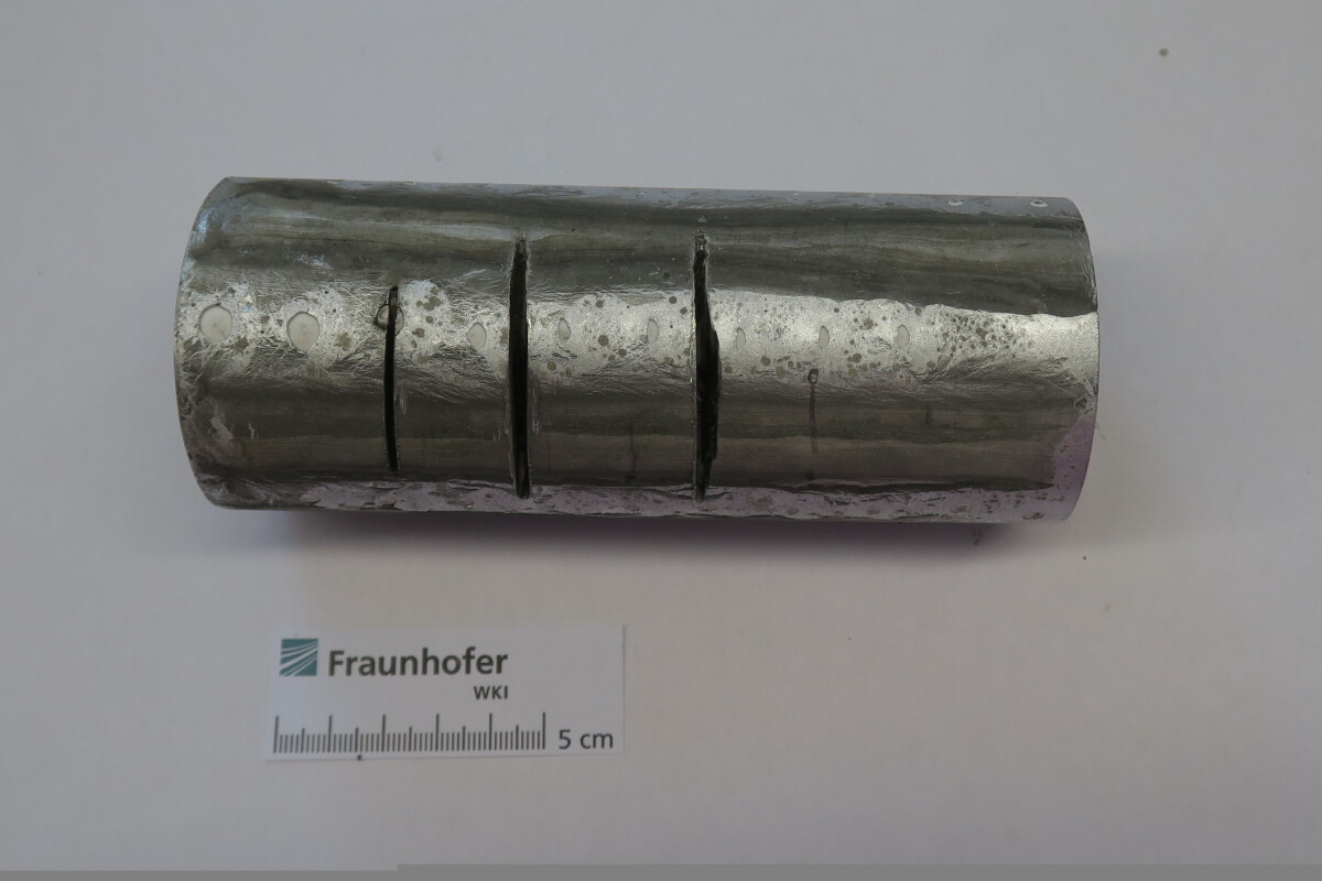 That's as far as an angle grinder made it through this Proteus non-cuttable bar