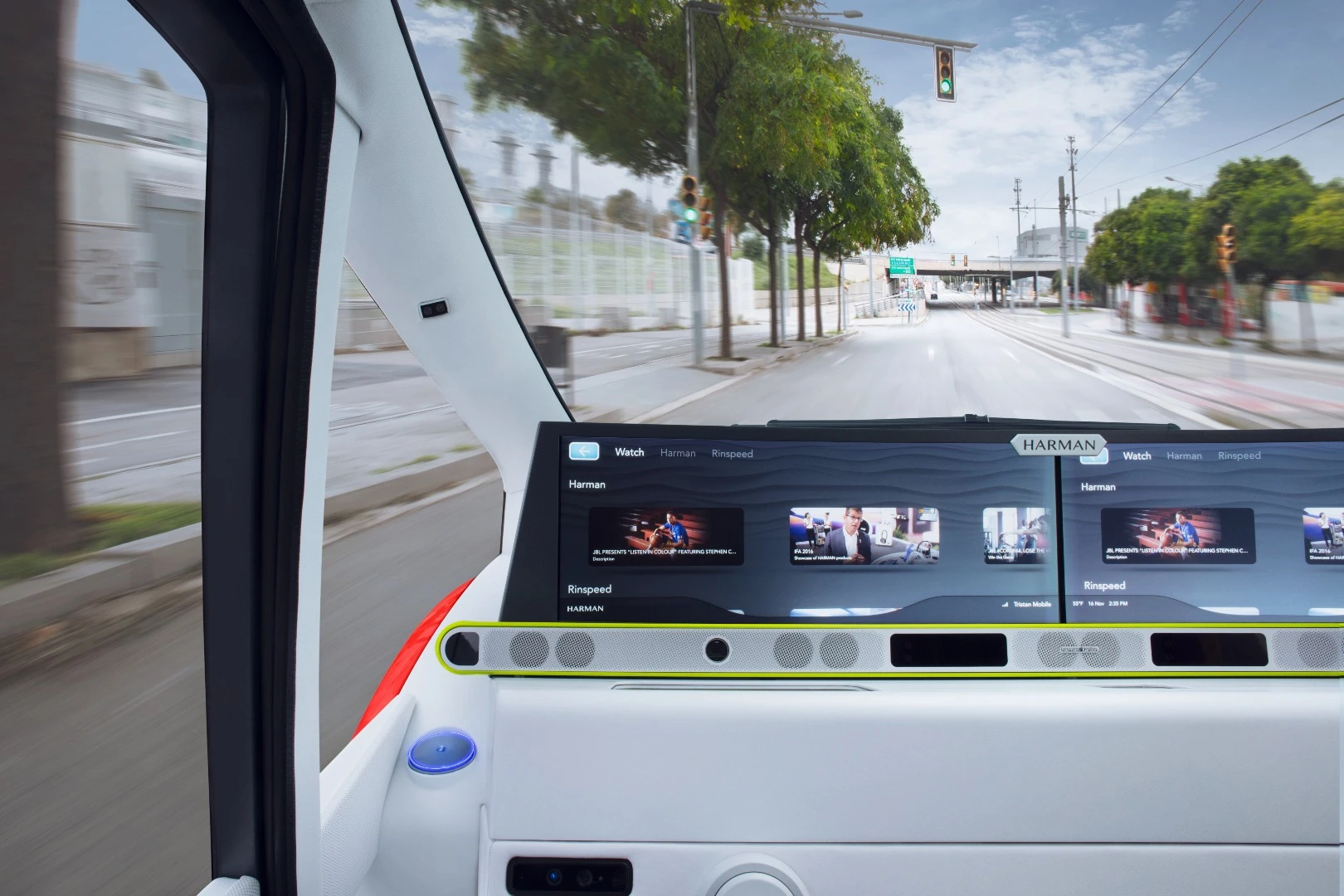 The stretched widescreen provides control, entertainment and productivity