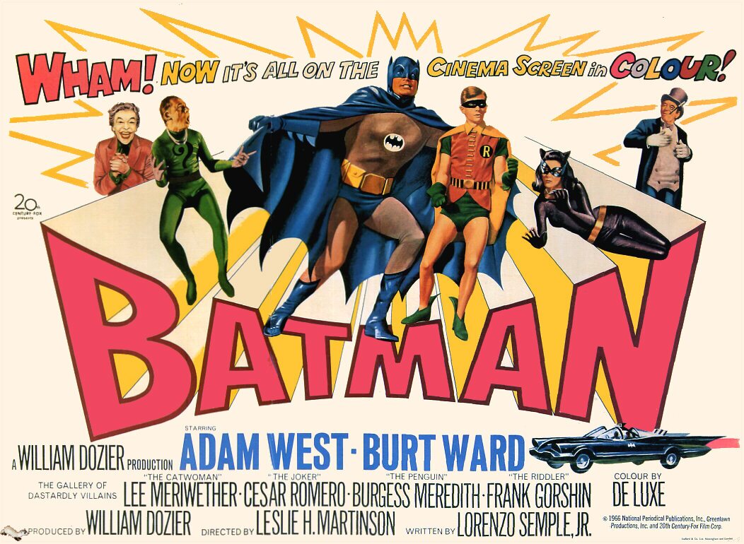 Movie Poster from the 1966 feature film, "Batman the Movie"