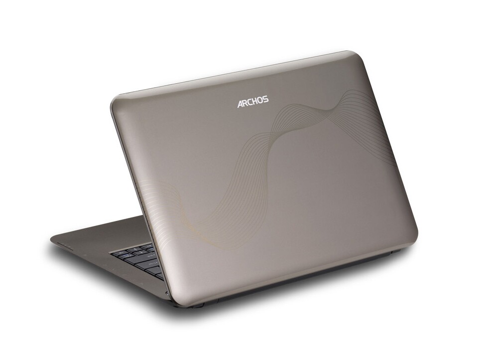 The Archos 133pc, with seductive curved lines and a highly attractive glossy top casing