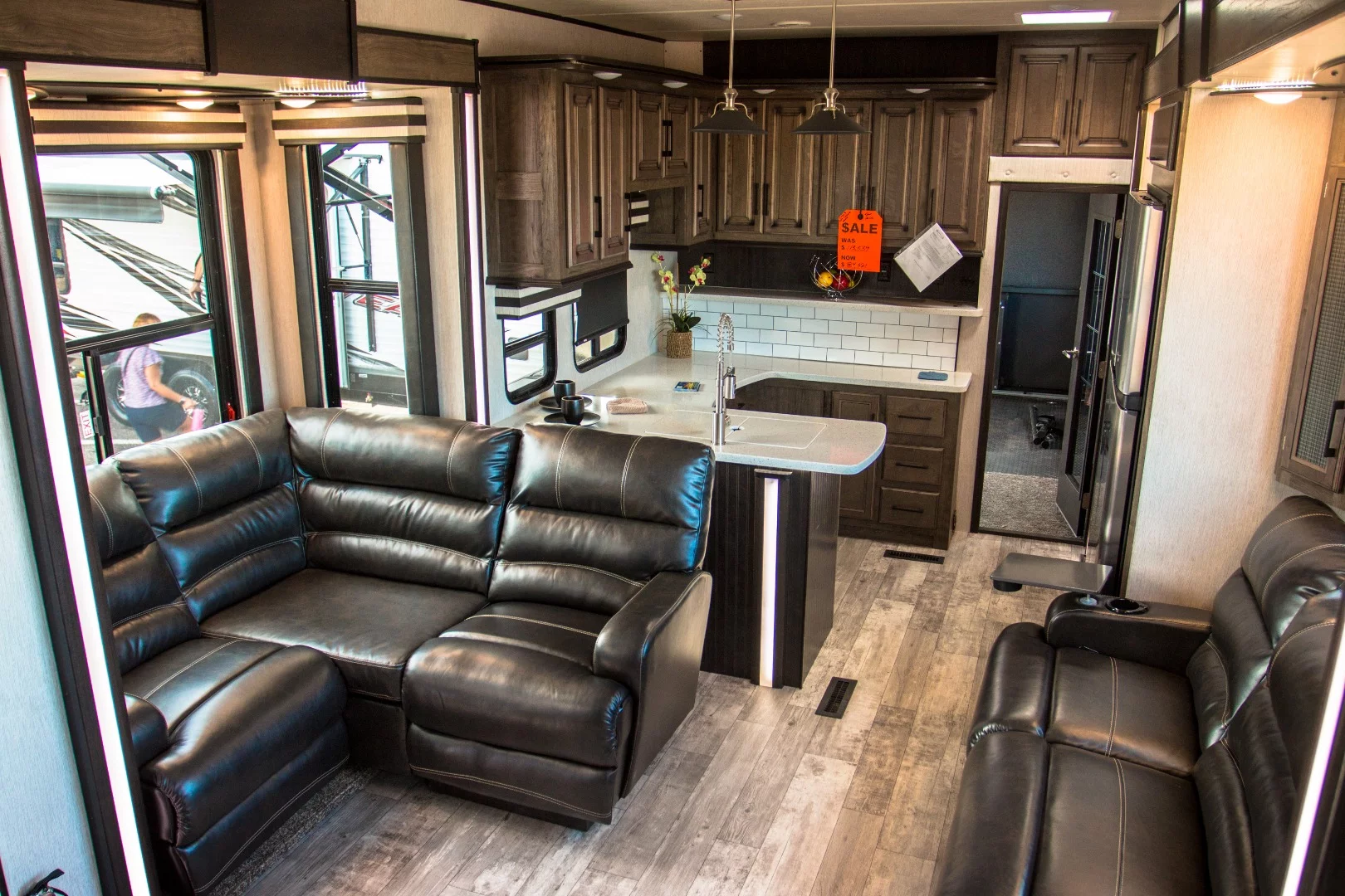 Another residential-style interior in the Mobile Suites fifth wheel