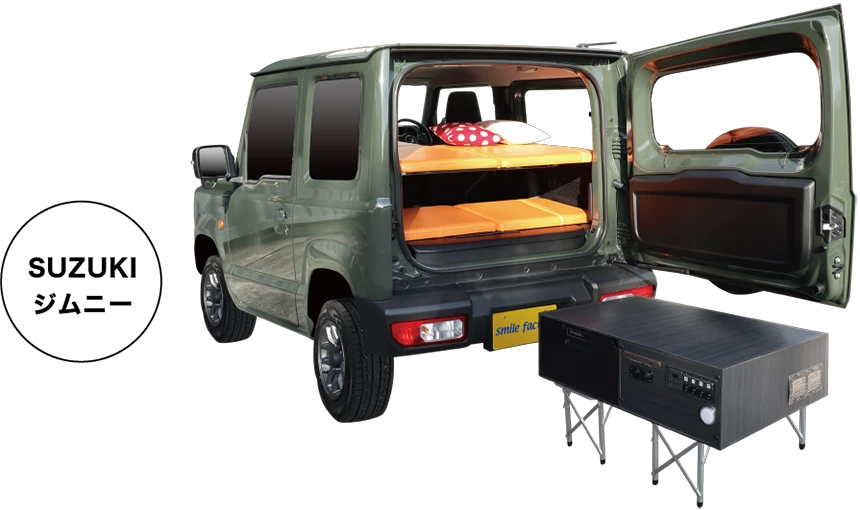 Smile Factory's Off Time Crossroad camper kit includes a bed system and indoor/outdoor power box