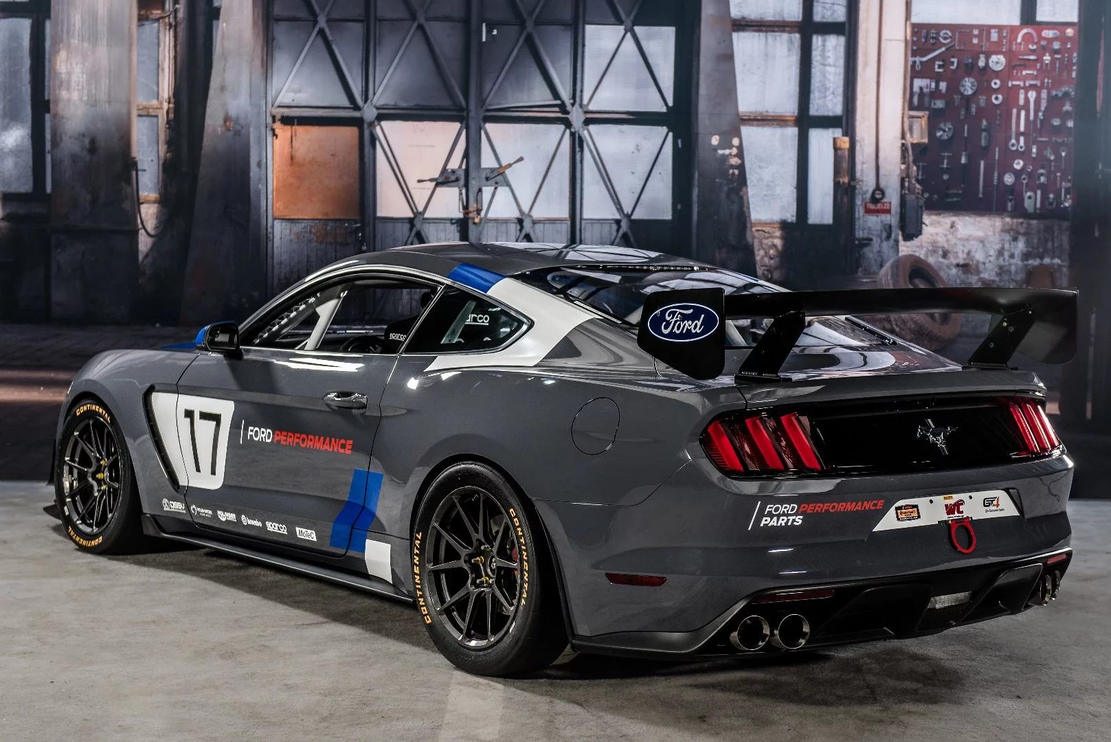 The Mustang GT4 takes the Shelby GT350R-C racing