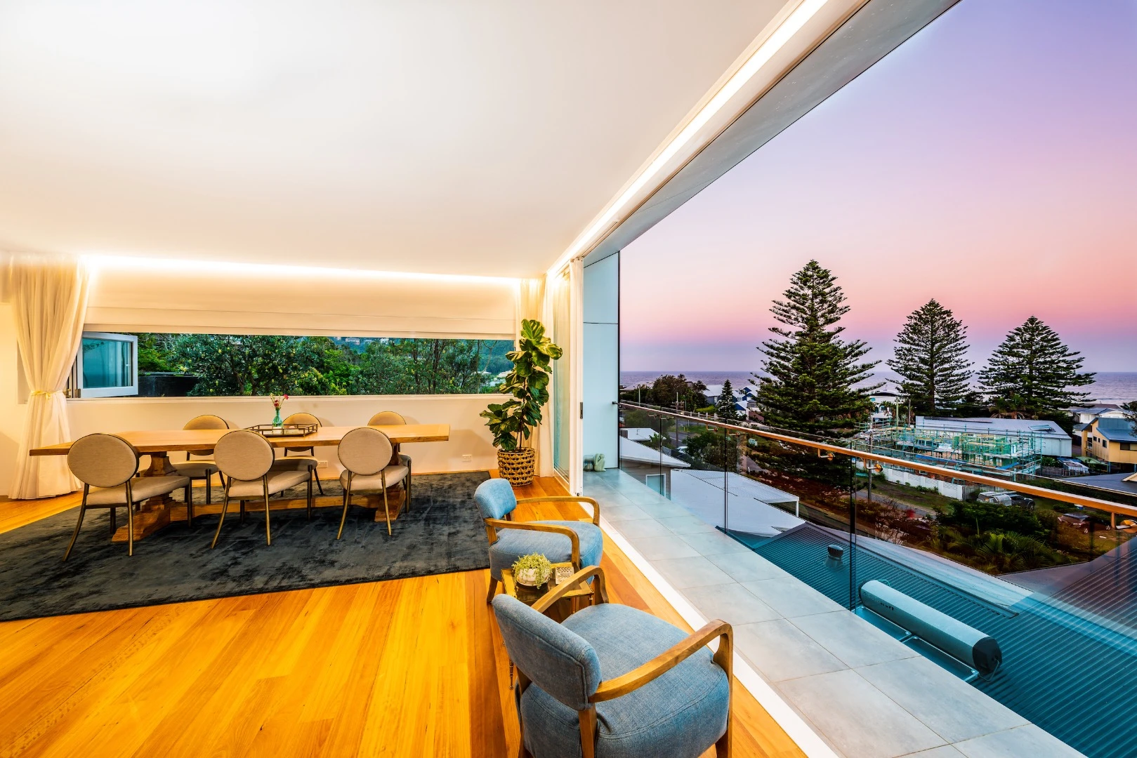 North Avoca Studio sports a balcony offering views of the ocean
