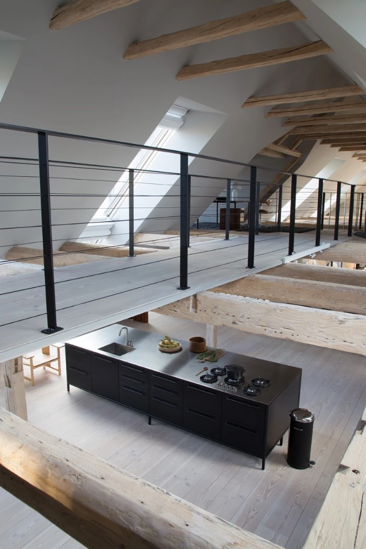 The Vipp Loft is located in Copenhagen's Islands Brygge area, a harborfront area in central Copenhagen