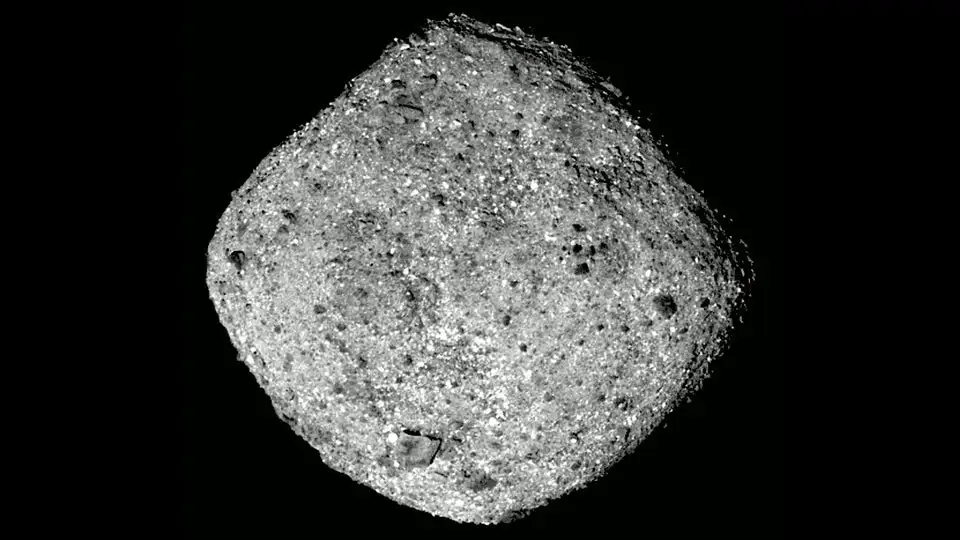 OSIRIS-Rex's view of the asteroid Bennu