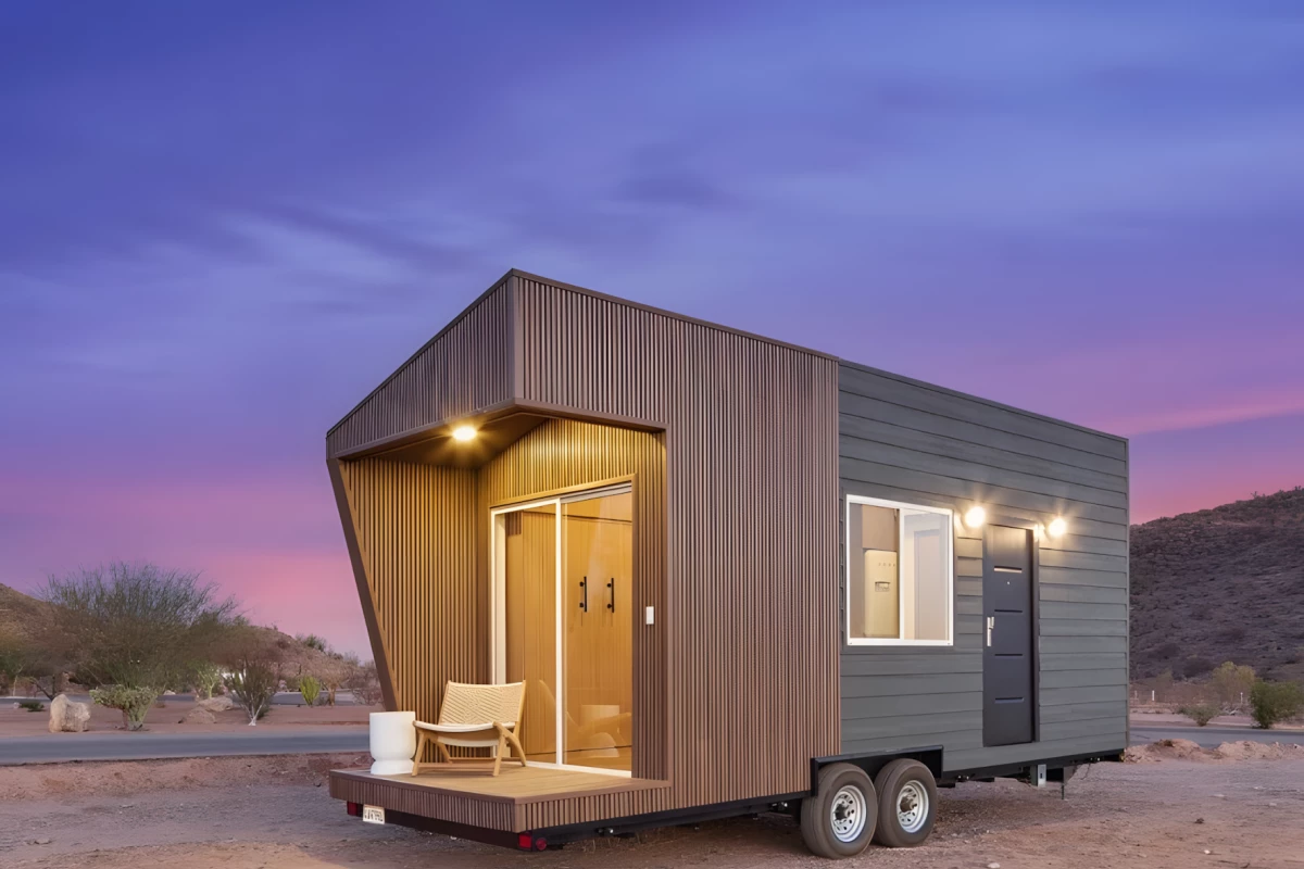 The Vettel Haus has a length of just 26 ft (7.9 m), but is a surprisingly capable tiny house for two