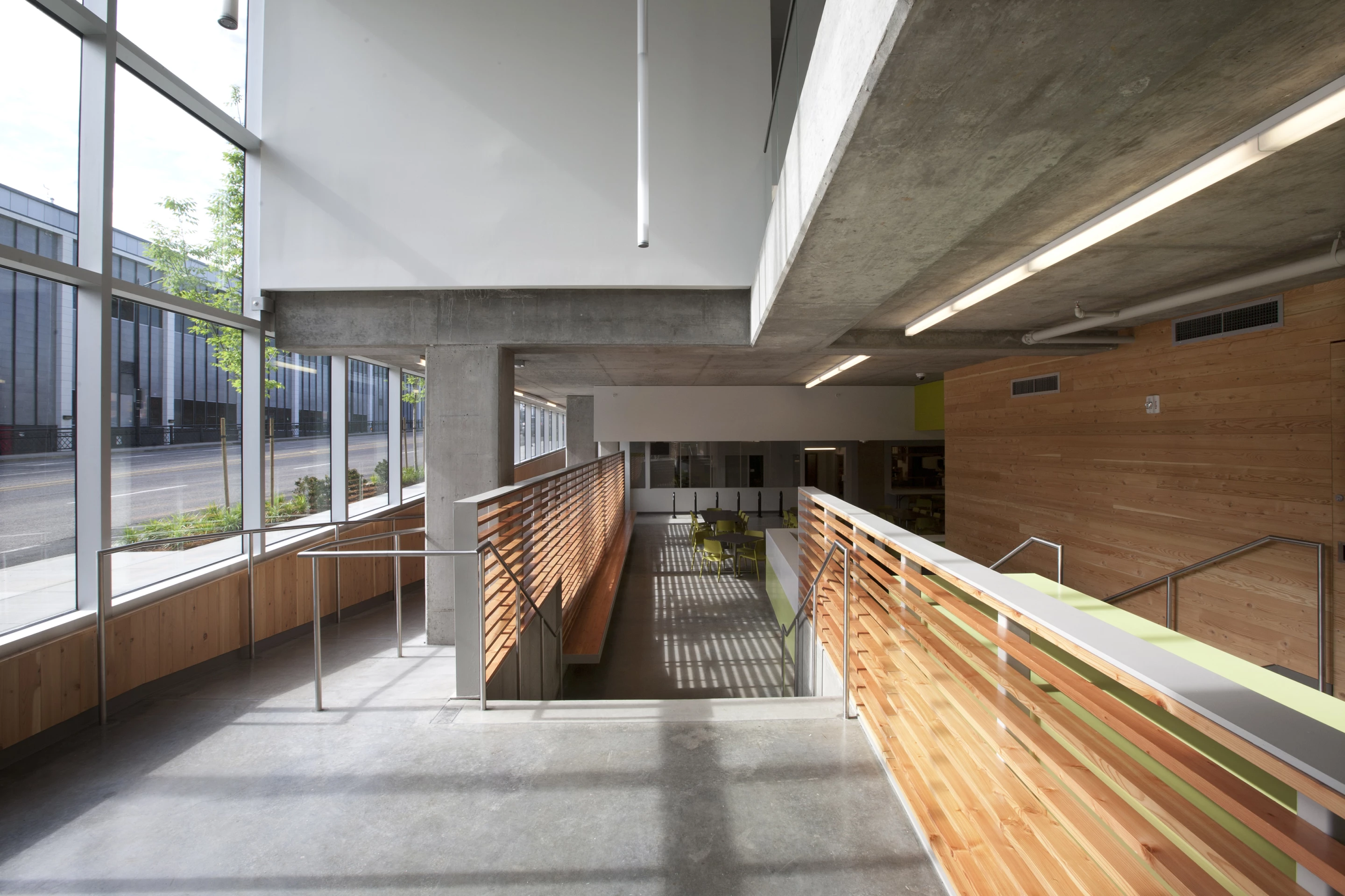 Green features in the LEED Platinum project include greywater recycling, solar hot water, high performance heat recovery ventilation, and natural daylight (Photo: Sally Schoolmaster)