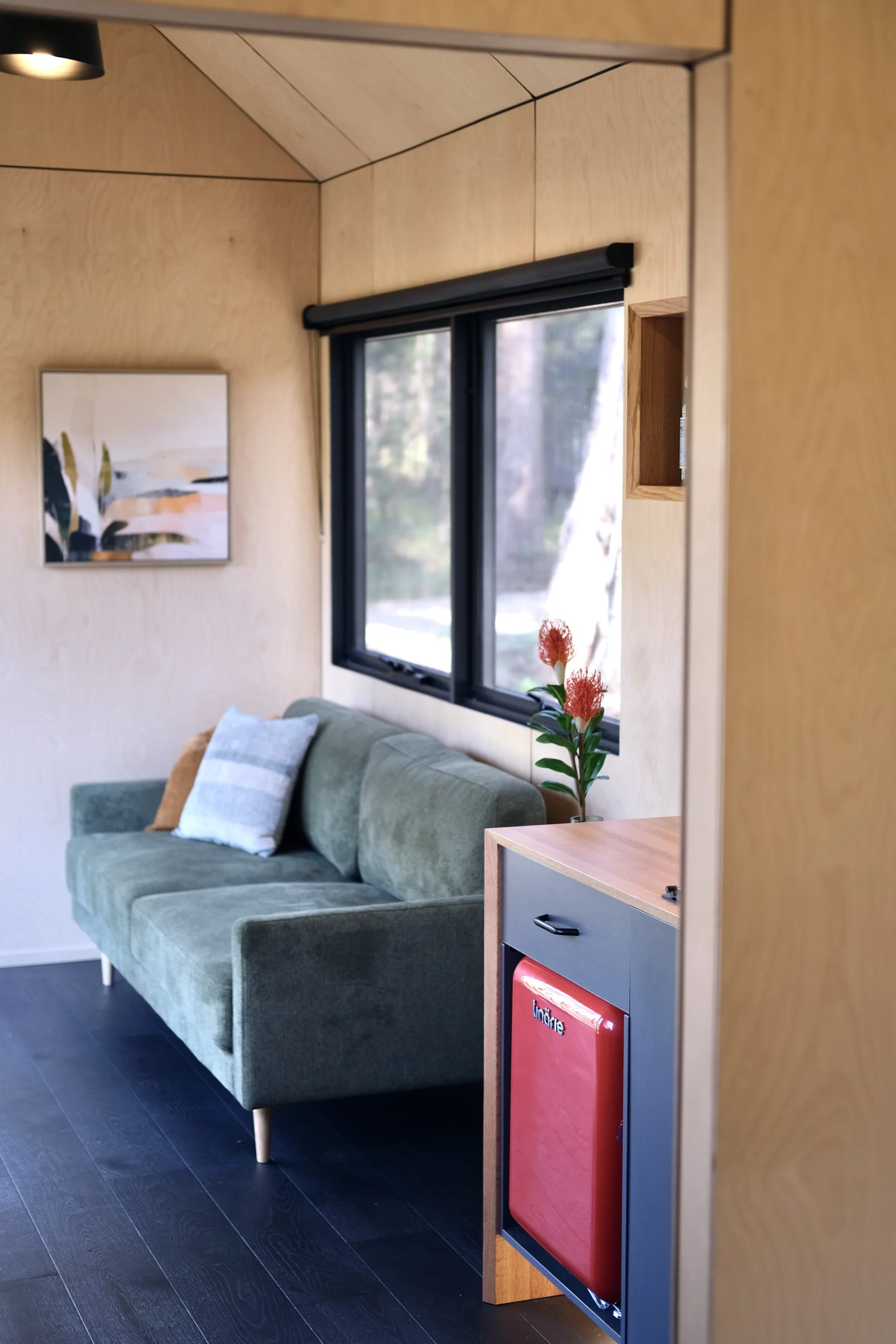 The Eire's living room is quite spacious and features a sofa, though there's room in there to add a little shelving or a coffee table too