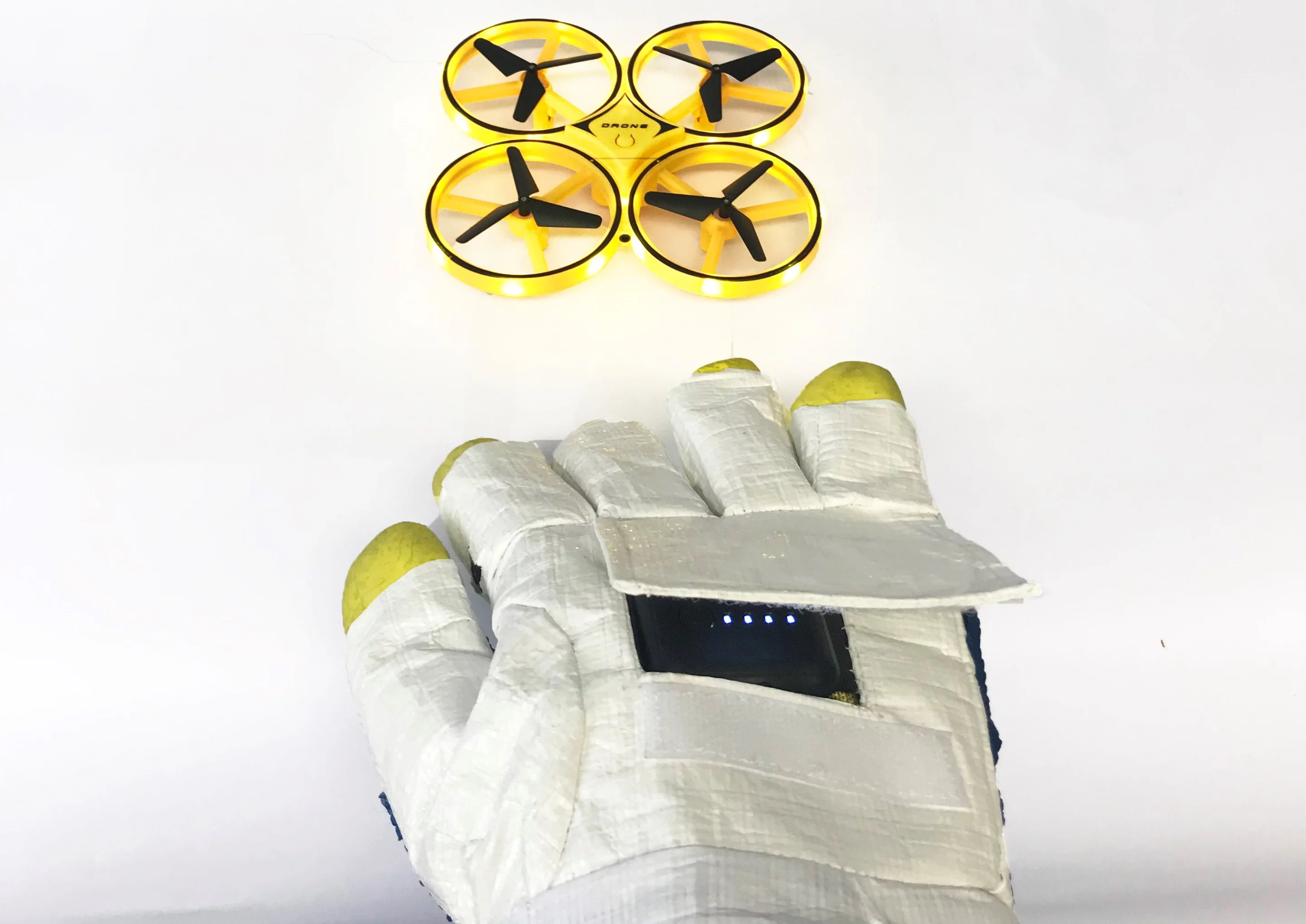 The concept space glove includes a device for operating rovers and drones using gesture control