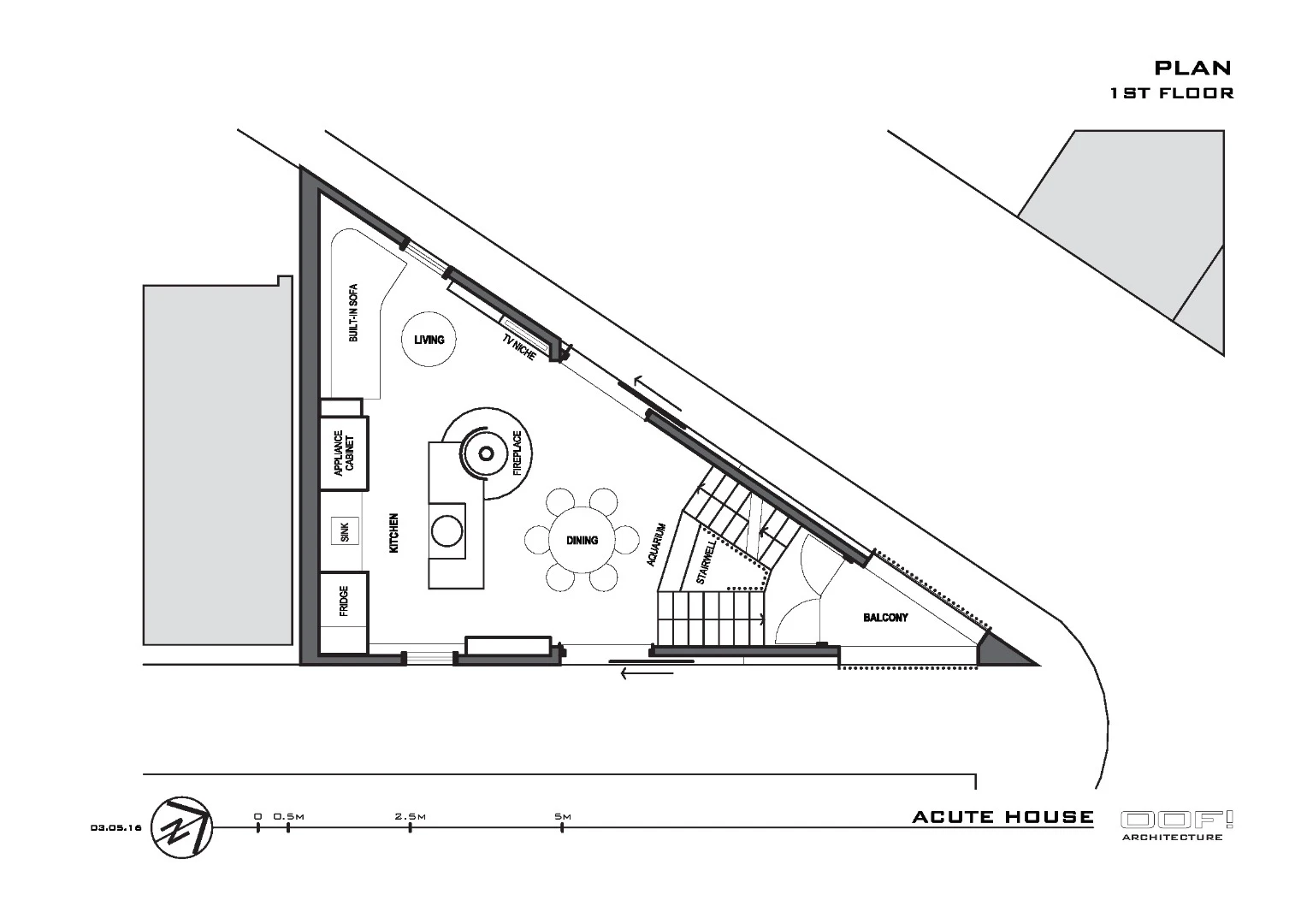 Architectural drawing of the Acute House