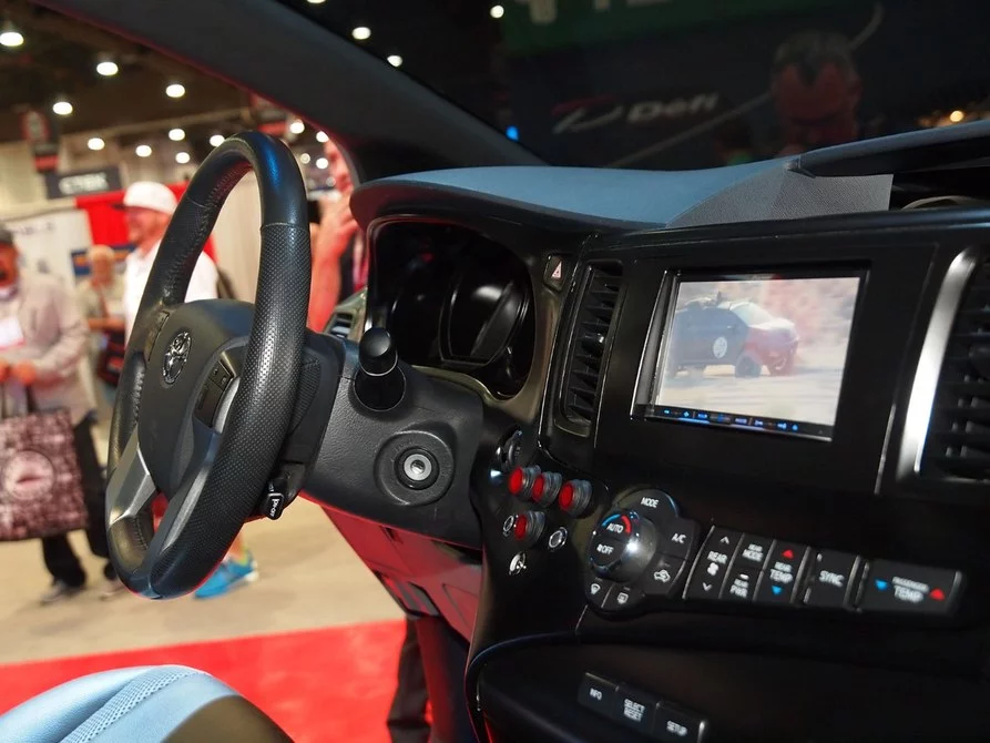 Inside the cockpit of the Toyota Ultimate Utility Vehicle