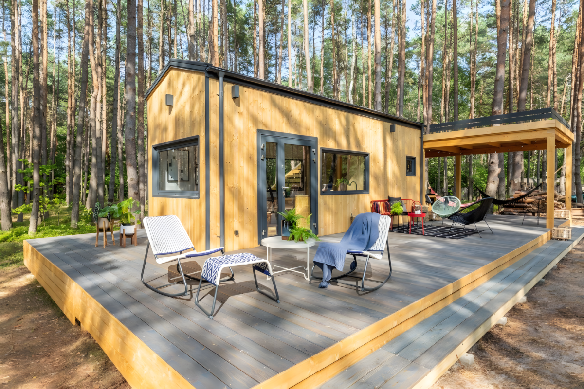 Tiny house trades portability for generous outdoor living space