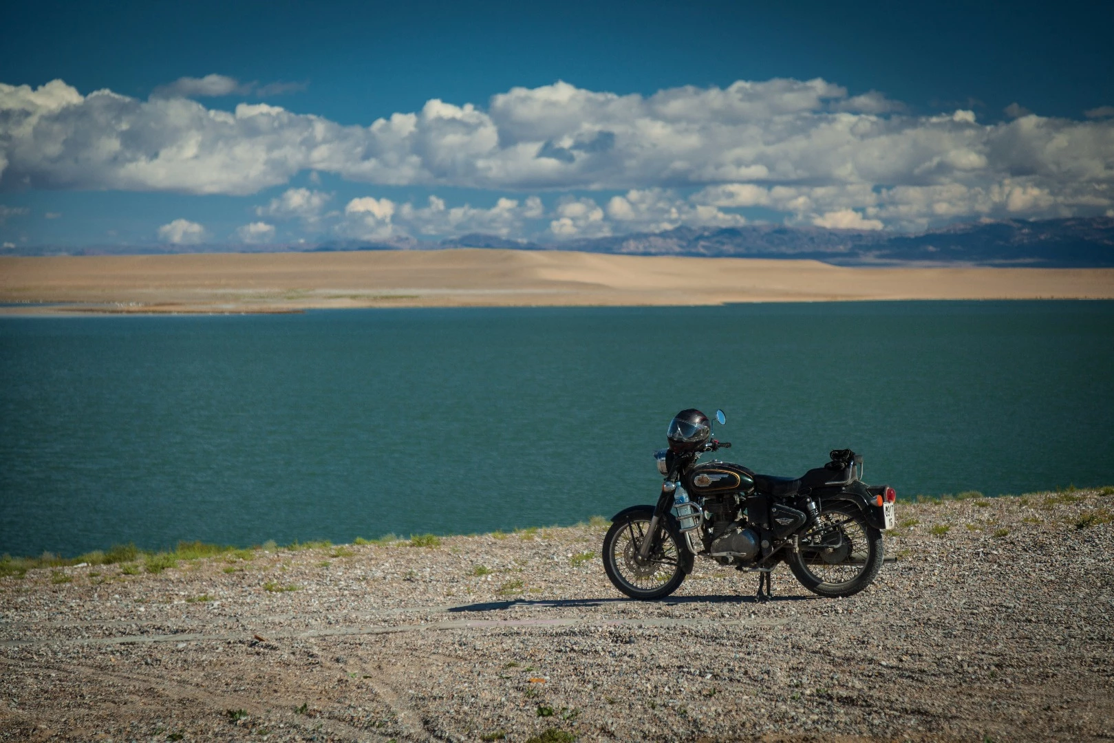 Lake Hyargas nuur sits in the middle of some of the harshest rocky desert we encounter