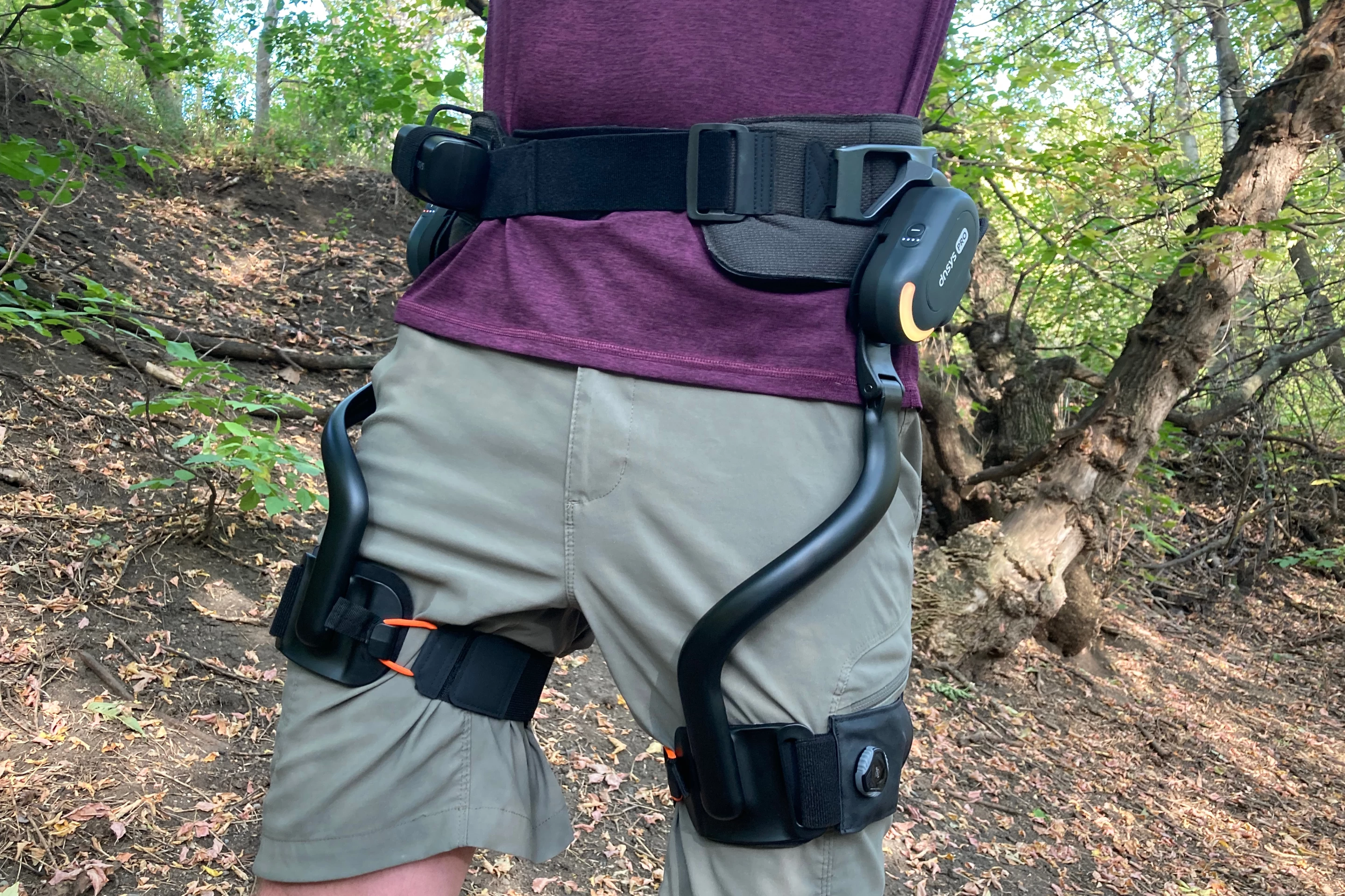 The Dnsys X1 powered exoskeleton does indeed give your legs a power boost, but it is a bit of a hassle to wear