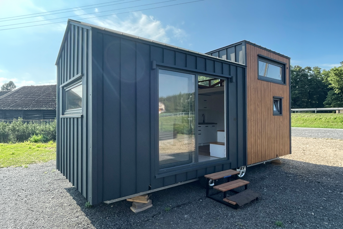 Extra-wide tiny house makes for roomier living on wheels