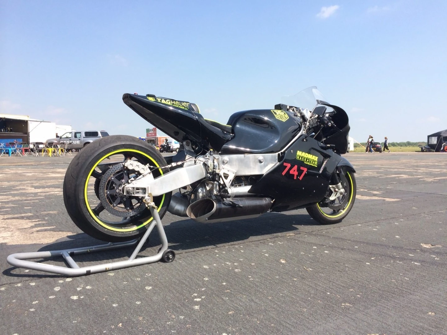 The fully faired Madmax turbine race bike
