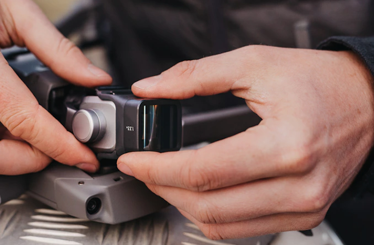 Its Moment Air anamorphic lens for DJI’s Mavic 2 and Zoom attaches to the drone’s camera with a custom-built mounting system