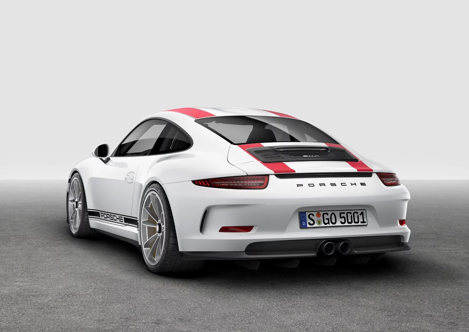 The slick rear end of the Porsche 911 R