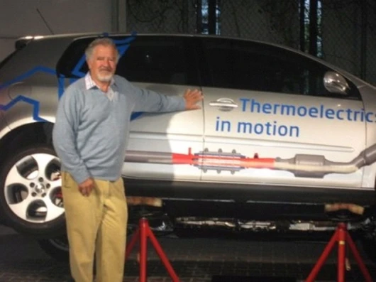 Prof. Rowe with the TEG equipped Volkswagen