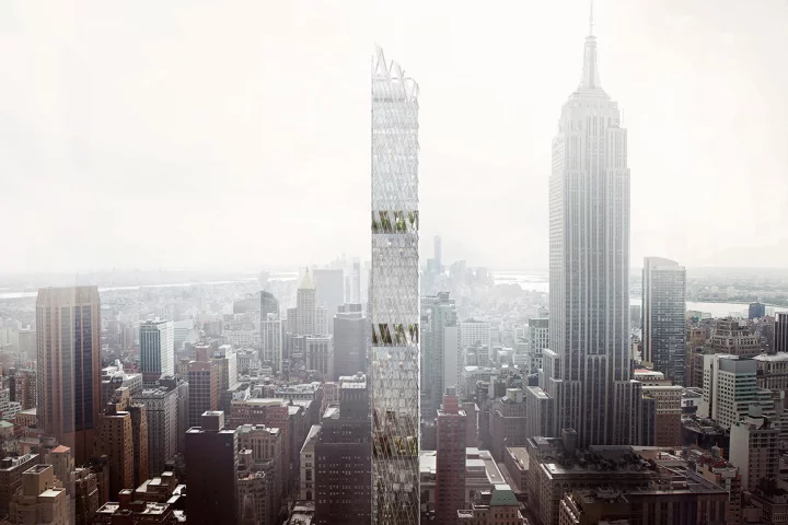 The luxury condominium tower includes features that focus on shared community spaces (Image: Perkins+Will)