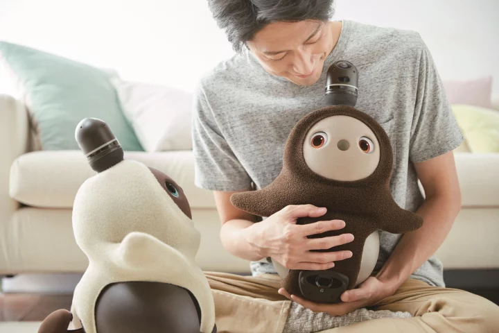 The Lovot has expressive eyes, a sensor-packed horn and built-in microphones. And it just wants to be loved