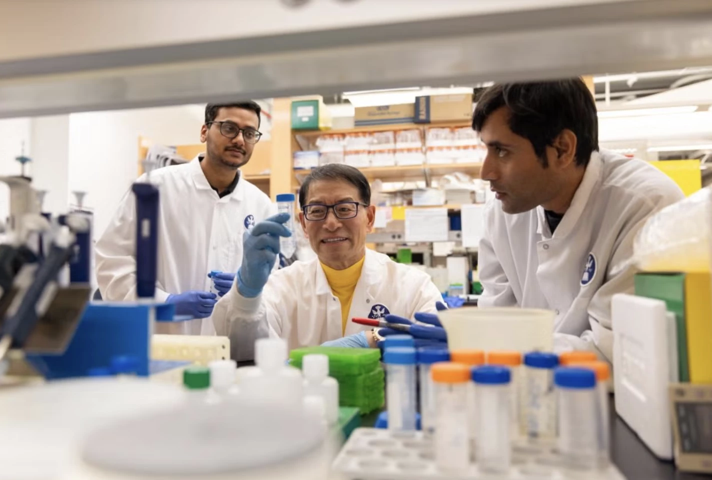 Study co-authors Subhashis Ghosh, Jake Jinkun Chen, and Siddhartha Das (from left)