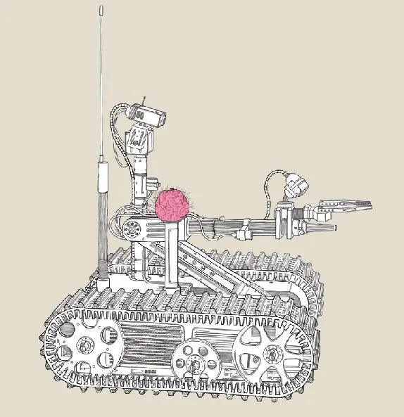 A robotic sweat gland, as installed on a bomb-disposal robot (Image: Kevin Grennan)