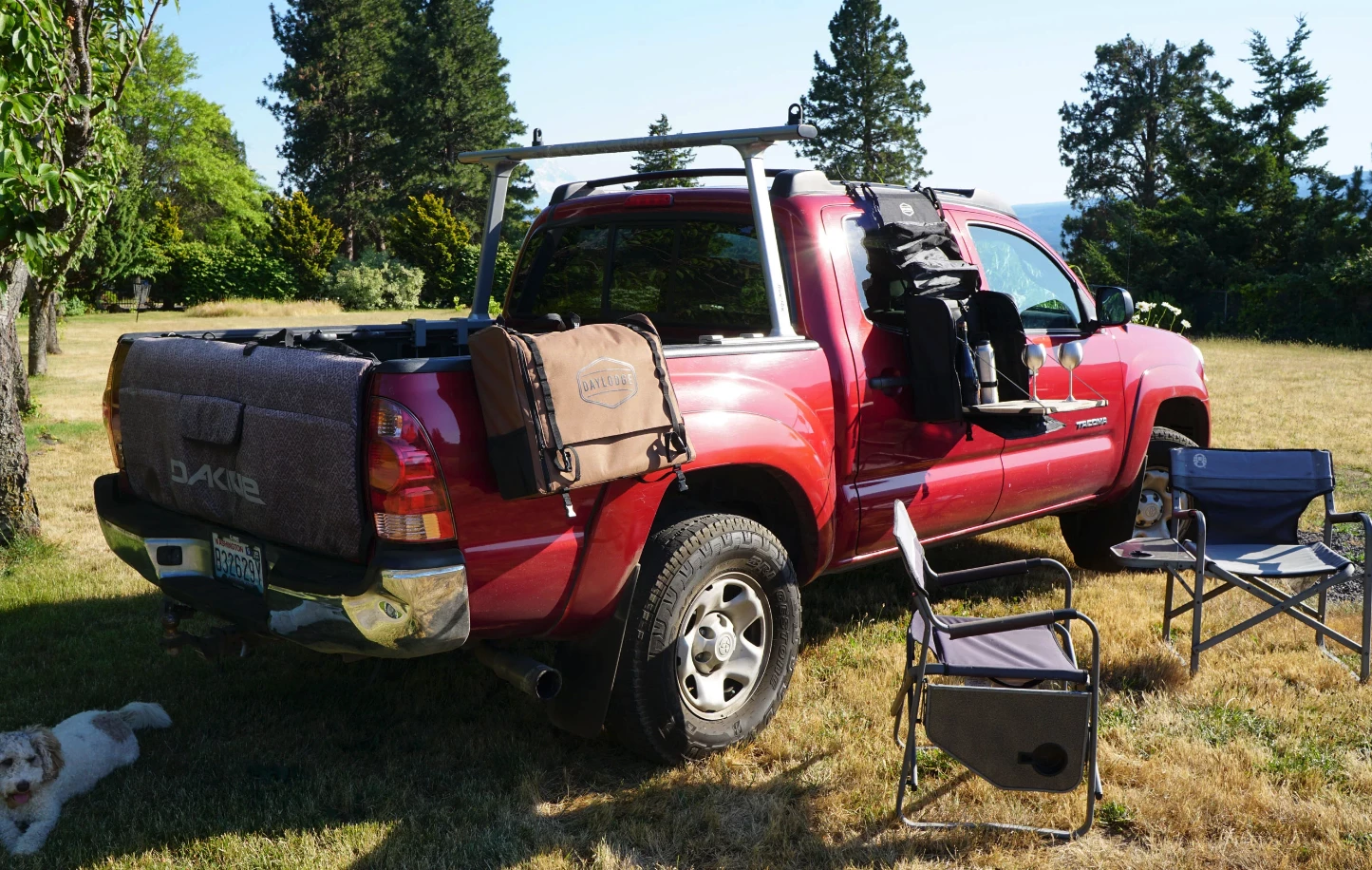Daylodge says it has hanging options for pickup boxes and tailgates, SUVs, camper van ladders and more