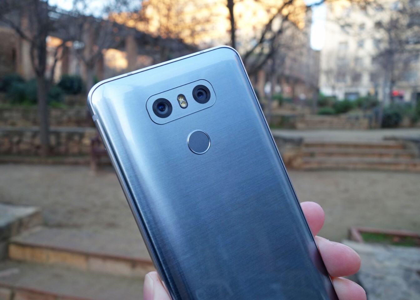 The fingerprint and wake button is around the back too