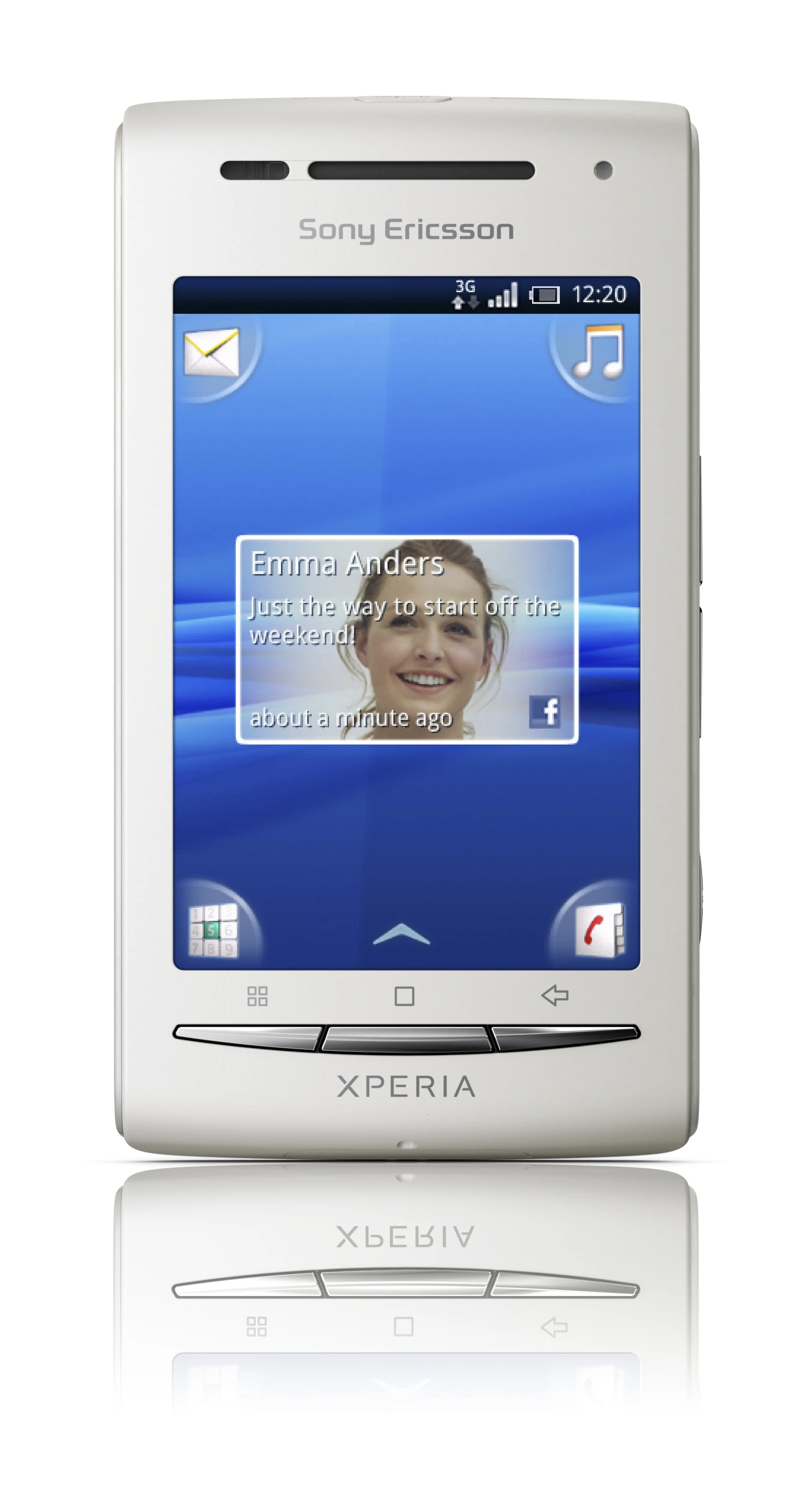 The X8 benefits from customizable one-touch icons at each corner of the screen for easy application activation