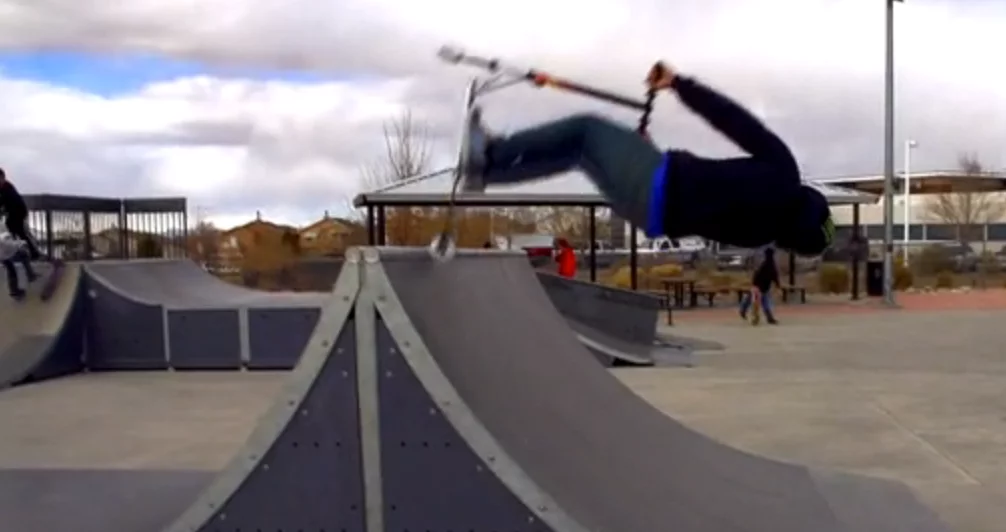 Doing a flip with the JumpX